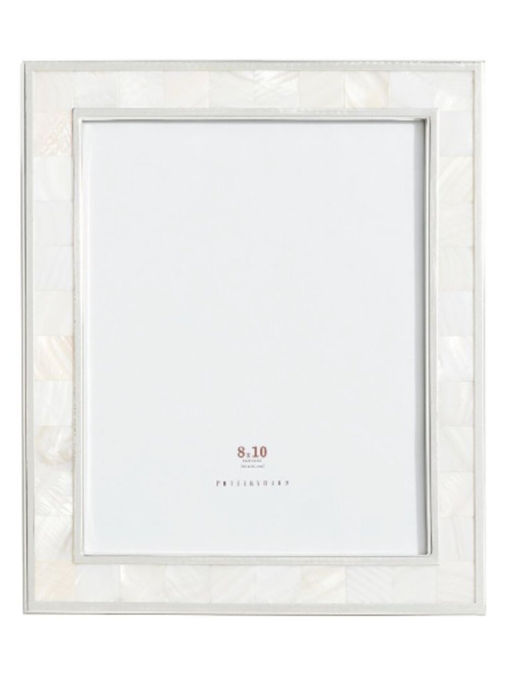 Pottery Barn 8x10 Silver & Mother-of-Pearl Picture Frame